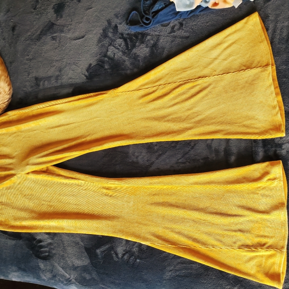 Love Is All Yellow Bell Bottom Pants